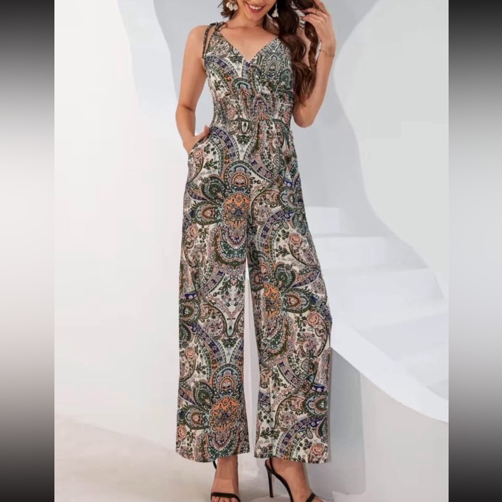 Paisley Print Jumpsuit